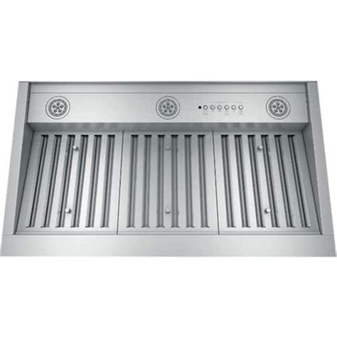 g.e stainless steel 36 under cabinet range hood|36” Smart Designer Custom Insert w/ Dimmable LED .